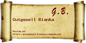 Gutgesell Bianka névjegykártya